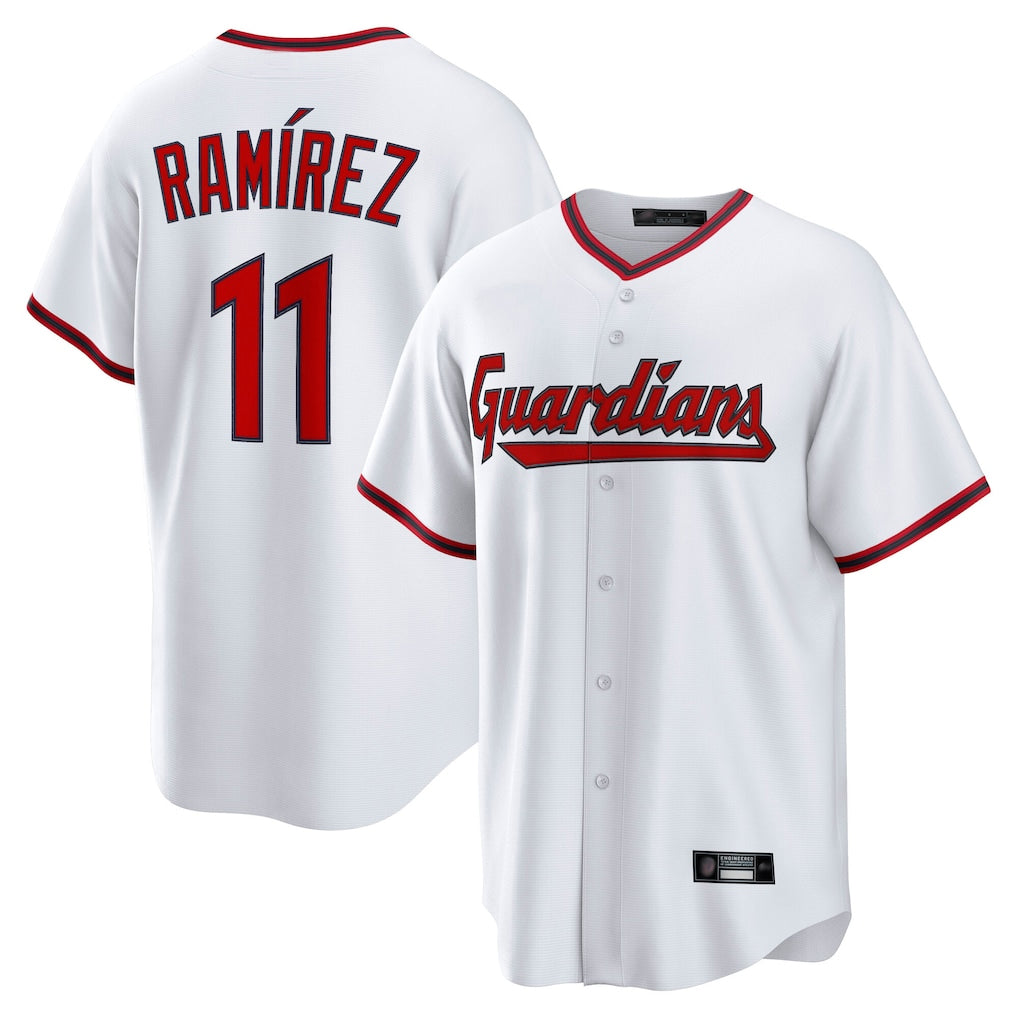 C.Guardians #11 Jose Ramirez Player White Game Home Hdoa Stitched Jerseys