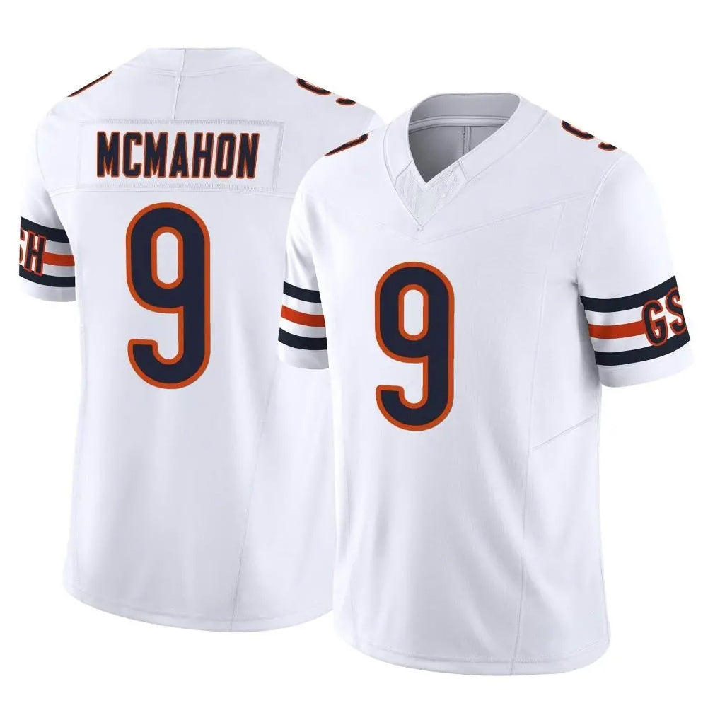 C.Bears #9 Jim McMahon Player White Vapor F.U.S.E. Limited Home Game Hdoa Stitched Jerseys