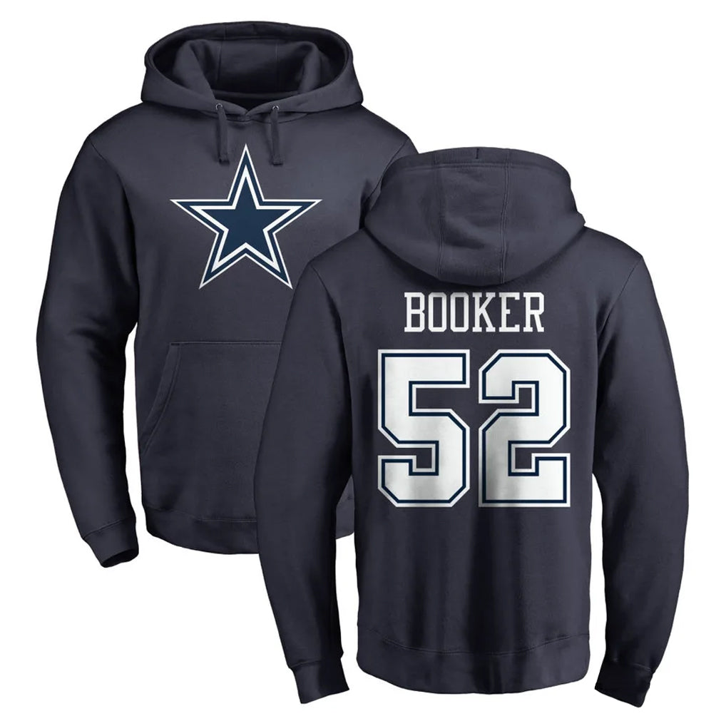 D.Cowboys #52 Tyler Booker Player Navy Pullover Hoodies Limited Hdoa Stitched Jerseys