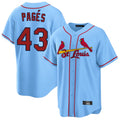 St. Louis Cardinals #43 Pedro Pages Player Light Blue Home Game Hdoa Stitched Jerseys