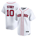 B.Red Sox #10 Trevor Story Player White Limited Home Game Hdoa Stitched Jerseys