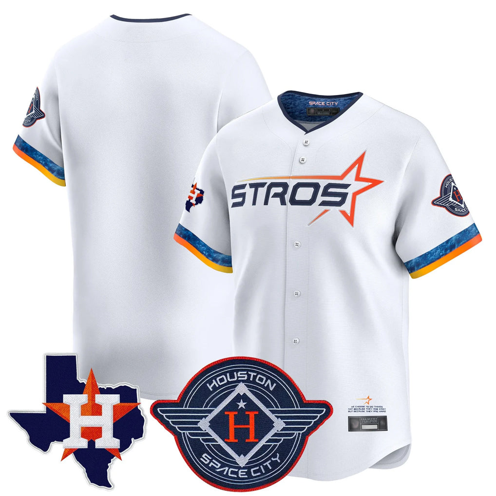 H.Astros ## Astros Blank Player White City Connect Texas Patch Vapor Premier Limited Home Hdoa Stitched Jerseys