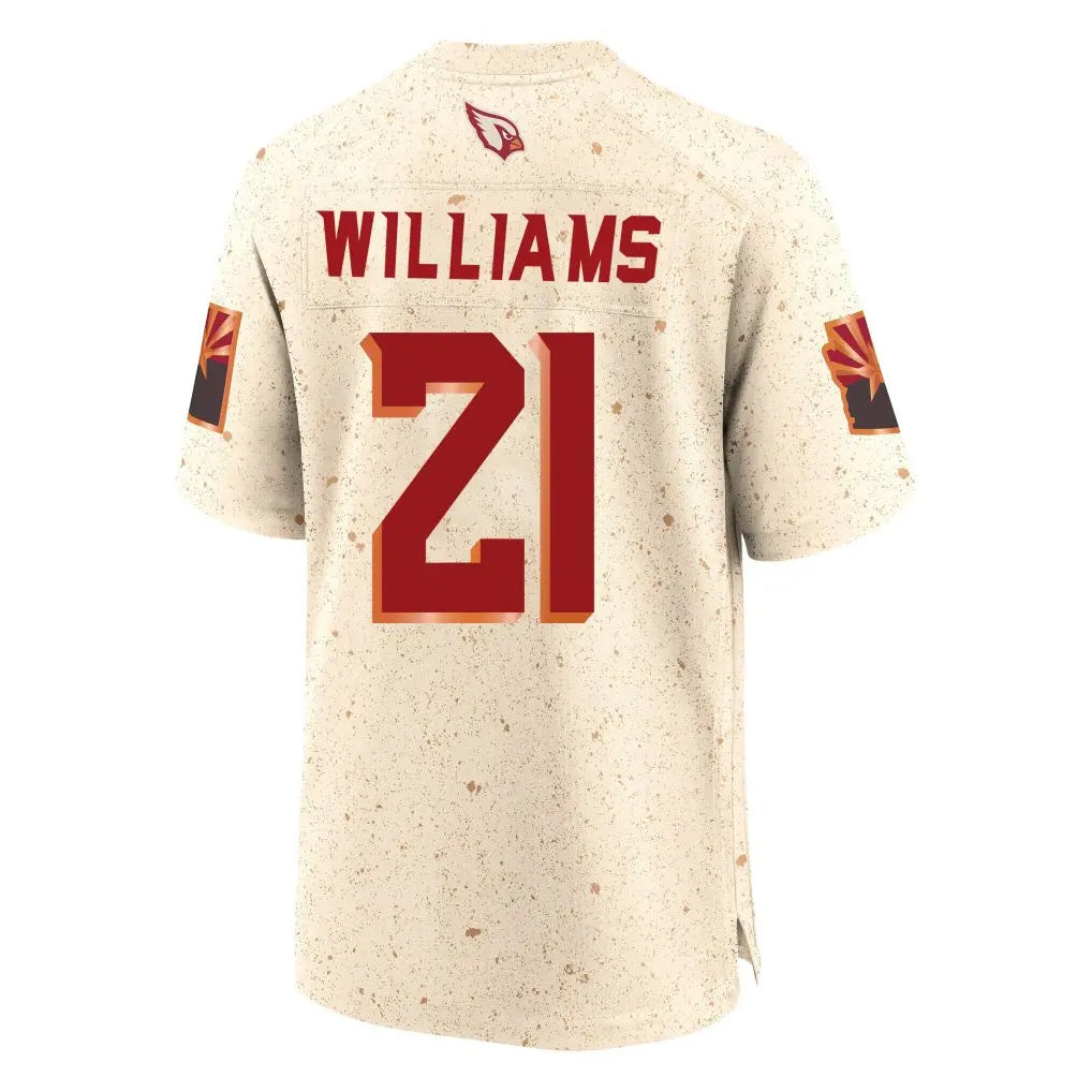 A.Cardinals #21 Garrett Williams Player Cream Rivalries Collection Game Hdoa Stitched Jerseys