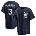 D.Tigers #3 Alan Trammell Player Navy Game Home Hdoa Stitched Jerseys