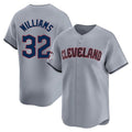 C.Guardians #32 Gavin Williams Player Gray Road Limited Home Hdoa Stitched Jerseys