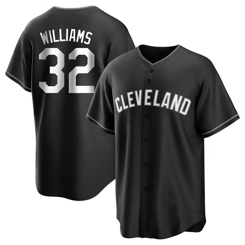 C.Guardians #32 Gavin Williams Player Black Home Game Hdoa Stitched Jerseys
