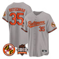 B.Orioles #35 Adley Rutschman Player Gray 30th Anniversary of 2131 Home Game Hdoa Stitched Jerseys