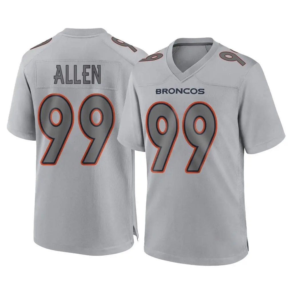 D.Broncos #99 Zach Allen Player Gray Atmosphere Fashion Limited Game Hdoa Stitched Jerseys