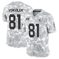 A.Cardinals #81 Travis Vokolek Player Camo Salute to Service Limited Hdoa Stitched Jerseys