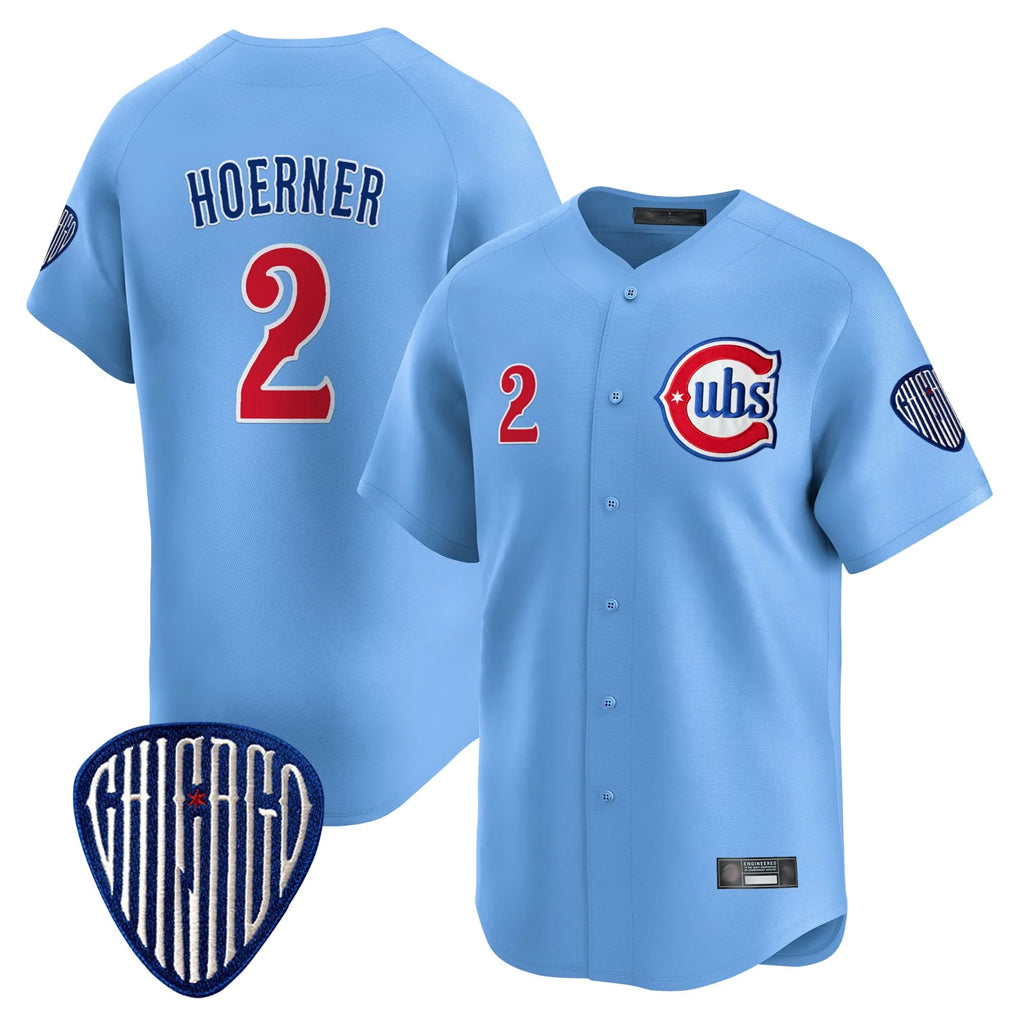 C.Cubs #2 Nico Hoerner Player Blue Vapor Premier Limited Home Hdoa Stitched Jerseys