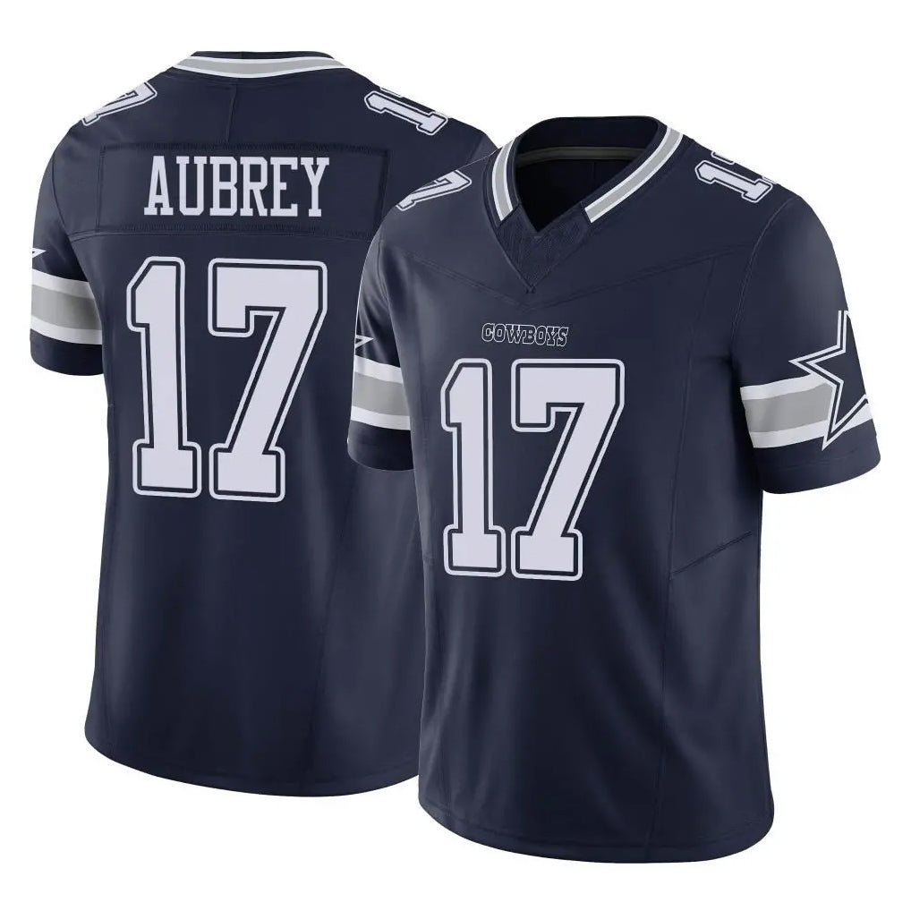 D.Cowboys #17 Brandon Aubrey Player Navy Limited Vapor F.U.S.E. Home Game Hdoa Stitched Jerseys