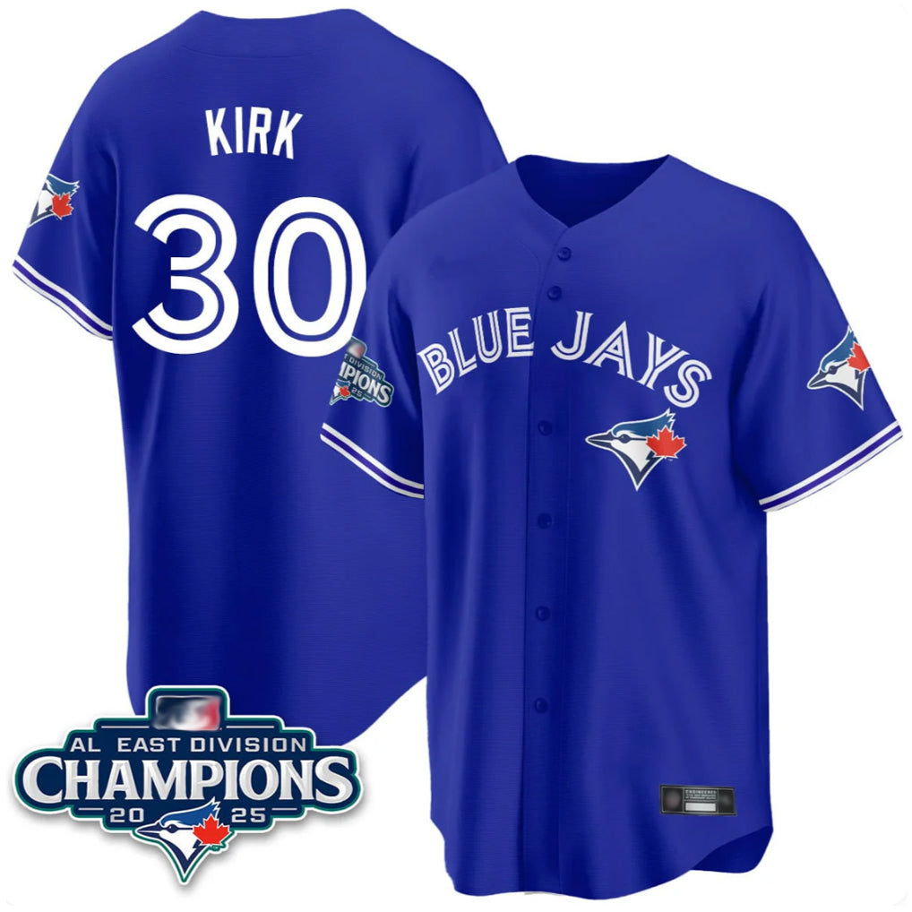 T.Blue Jays #30 Alejandro Kirk Player Royal AL East Division All Hdoa Stitched Jerseys