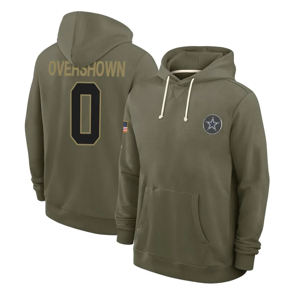 D.Cowboys #0 DeMarvion Overshown Player Olive Salute to Service Pullover Hoodies Limited Hdoa Stitched Jerseys