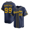 M.Brewers #99 Gary Sanchez Player Navy Home Limited Hdoa Stitched Jerseys
