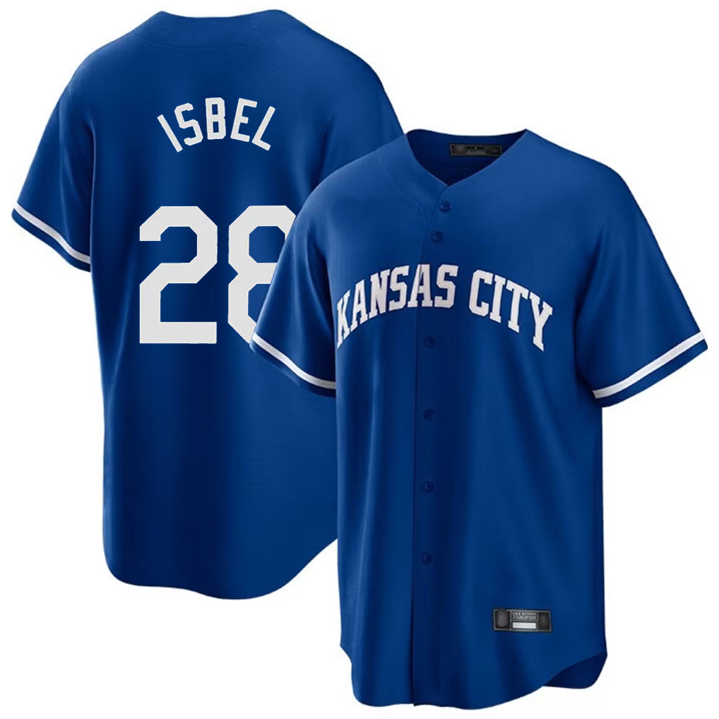 KC.Royals #28 Kyle Isbel Player Royal Game Home Hdoa Stitched Jerseys