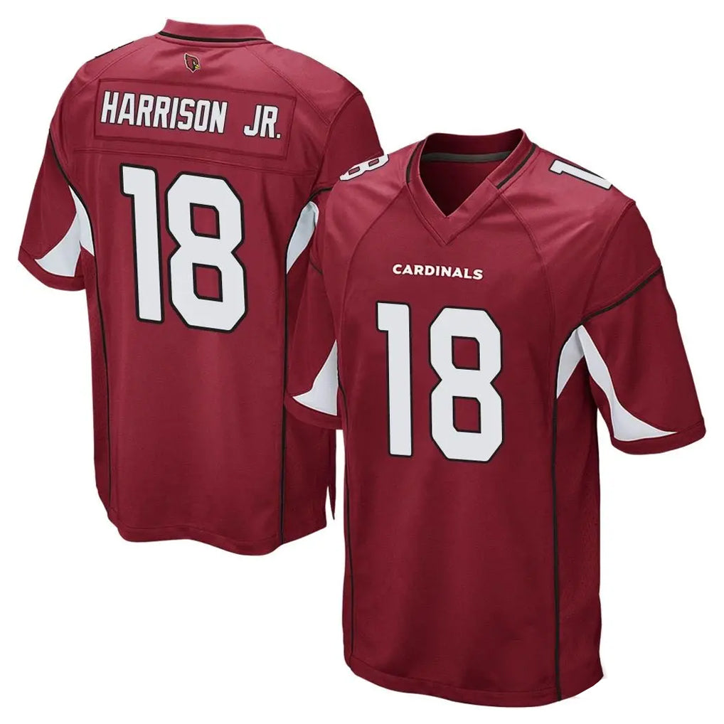 A.Cardinals #18 Marvin Harrison Jr. Player Cardinal Home Game Hdoa Stitched Jerseys