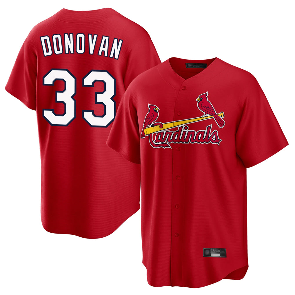 St. Louis Cardinals #33 Brendan Donovan Player Red Home Game Hdoa Stitched Jerseys