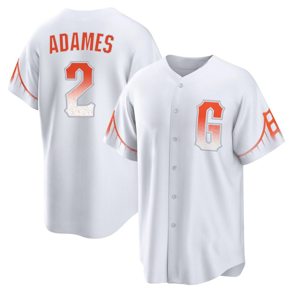 SF.Giants #2 Willy Adames Player White City Connect Home Game Hdoa Stitched Jerseys
