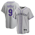 C.Rockies #9 Brenton Doyle Player Gray Game Home Hdoa Stitched Jerseys