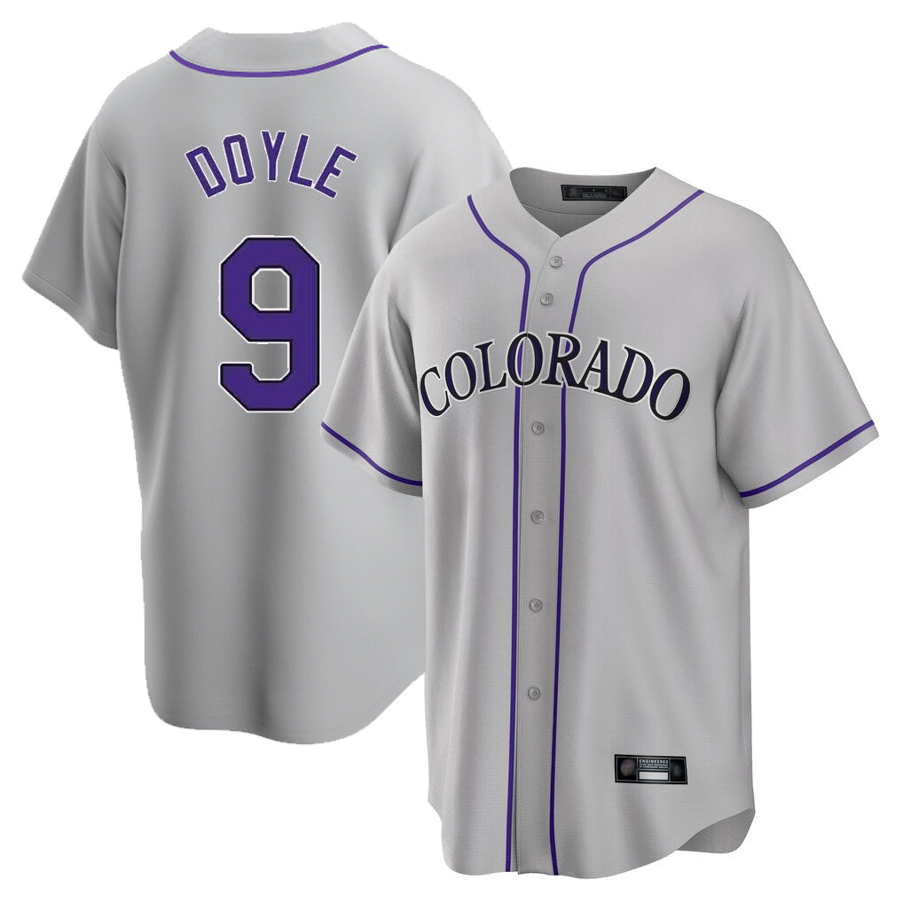 C.Rockies #9 Brenton Doyle Player Gray Game Home Hdoa Stitched Jerseys