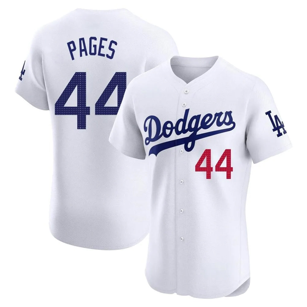 LA.Dodgers #44 Andy Pages Player White Limited Elite Home Hdoa Stitched Jerseys