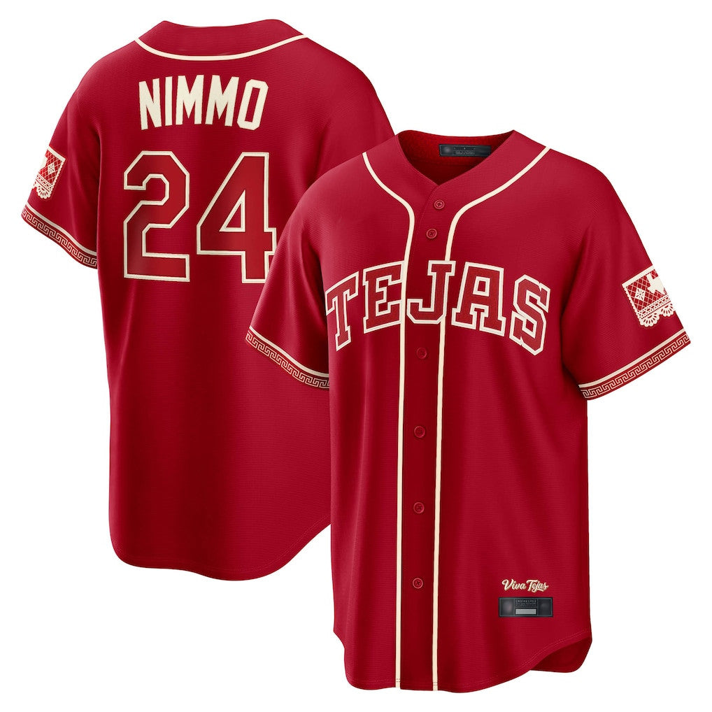 T.Rangers #24 Brandon Nimmo Player Red 2026 City Connect Hdoa Stitched Jerseys