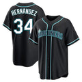 S.Mariners #34 Felix Hernandez Player Black Fashion Home Limited Hdoa Stitched Jerseys