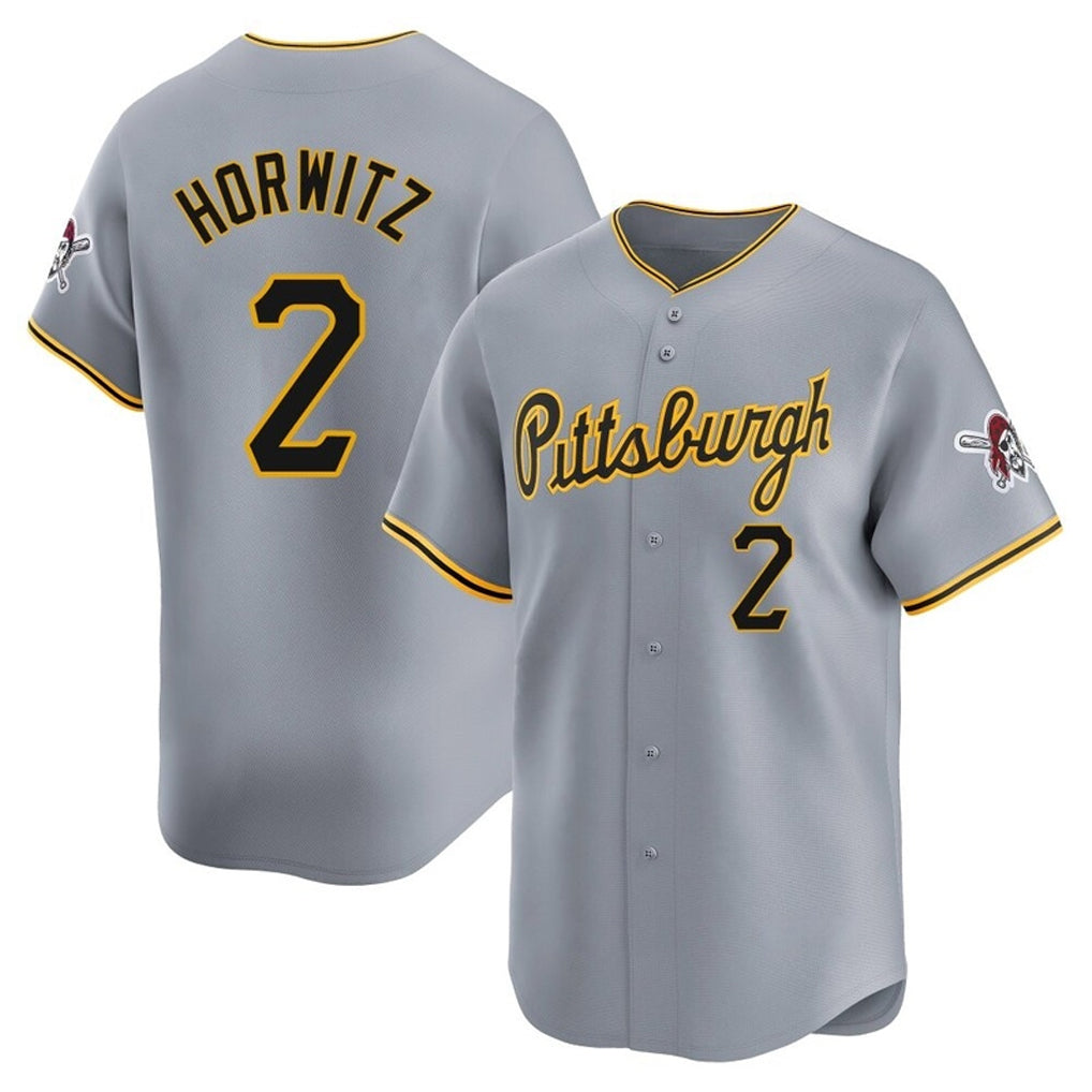 P.Pirates #2 Spencer Horwitz Player Gray Road Home Limited Hdoa Stitched Jerseys
