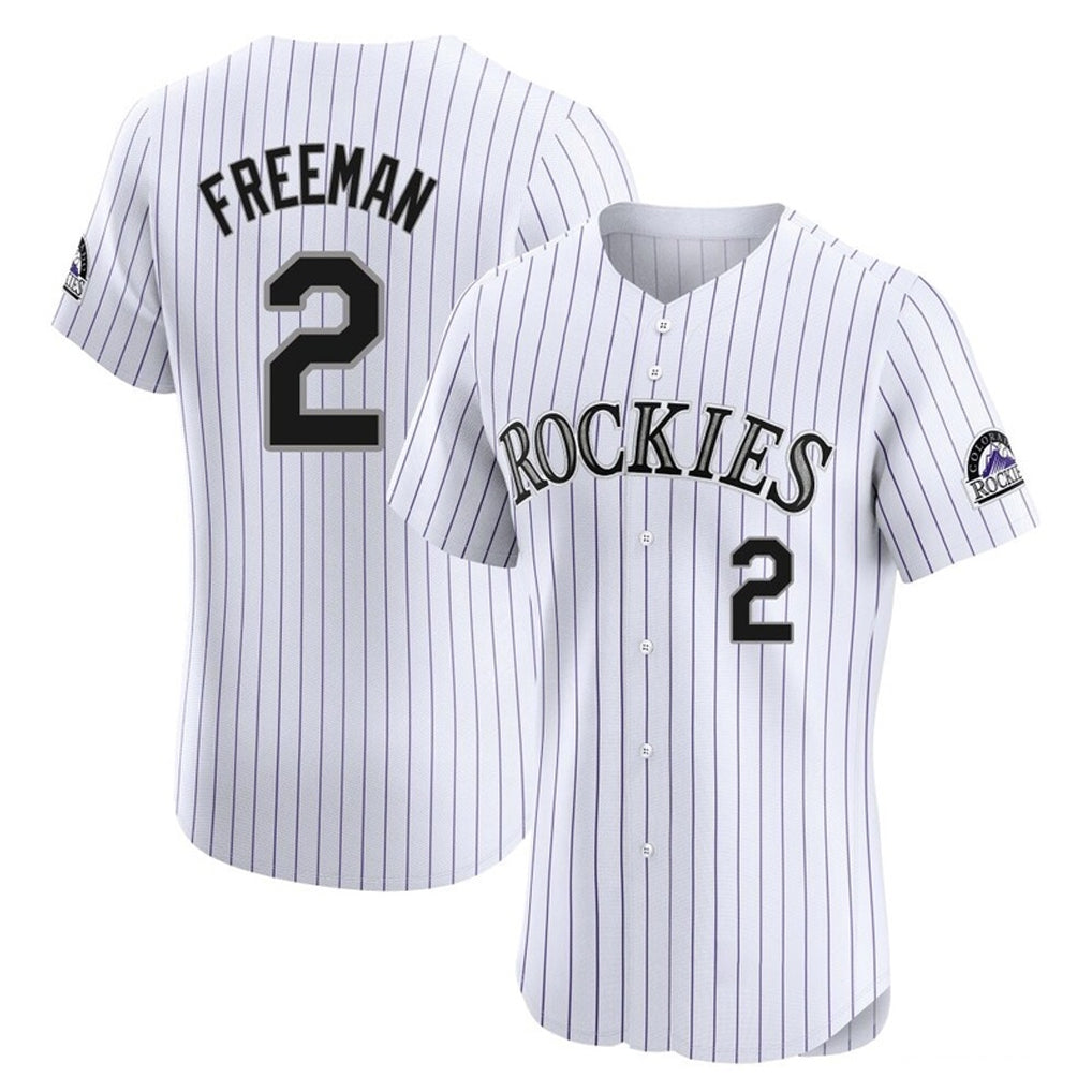 C.Rockies #2 Tyler Freeman Player White Limited Elite Home Hdoa Stitched Jerseys