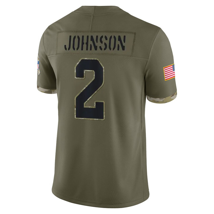 A.Cardinals #2 Will Johnson Player Olive Salute To Service Limited Game Hdoa Stitched Jerseys