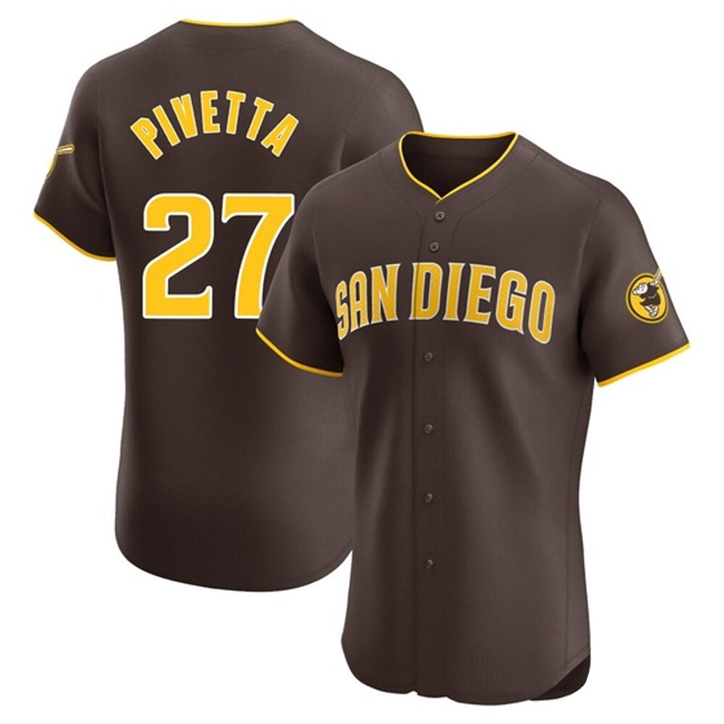 S.Diego Padres #27 Nick Pivetta Player Brown Home Limited Elite Hdoa Stitched Jerseys