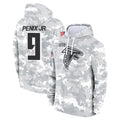 A.Falcons #9 Michael Penix Jr. Player Arctic Camo Salute to Service Limited Hoodie Hdoa Stitched Jerseys