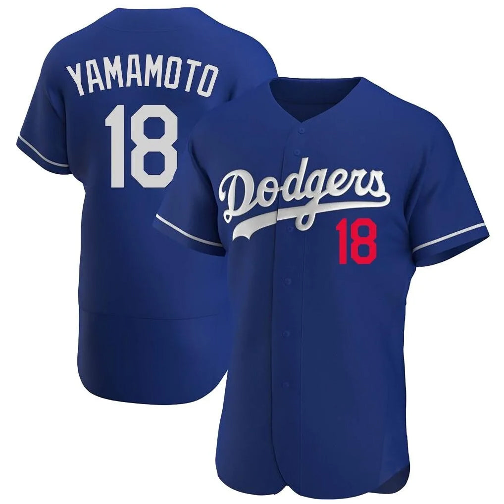 LA.Dodgers #18 Yoshinobu Yamamoto Player Royal Limited Elite Home Hdoa Stitched Jerseys