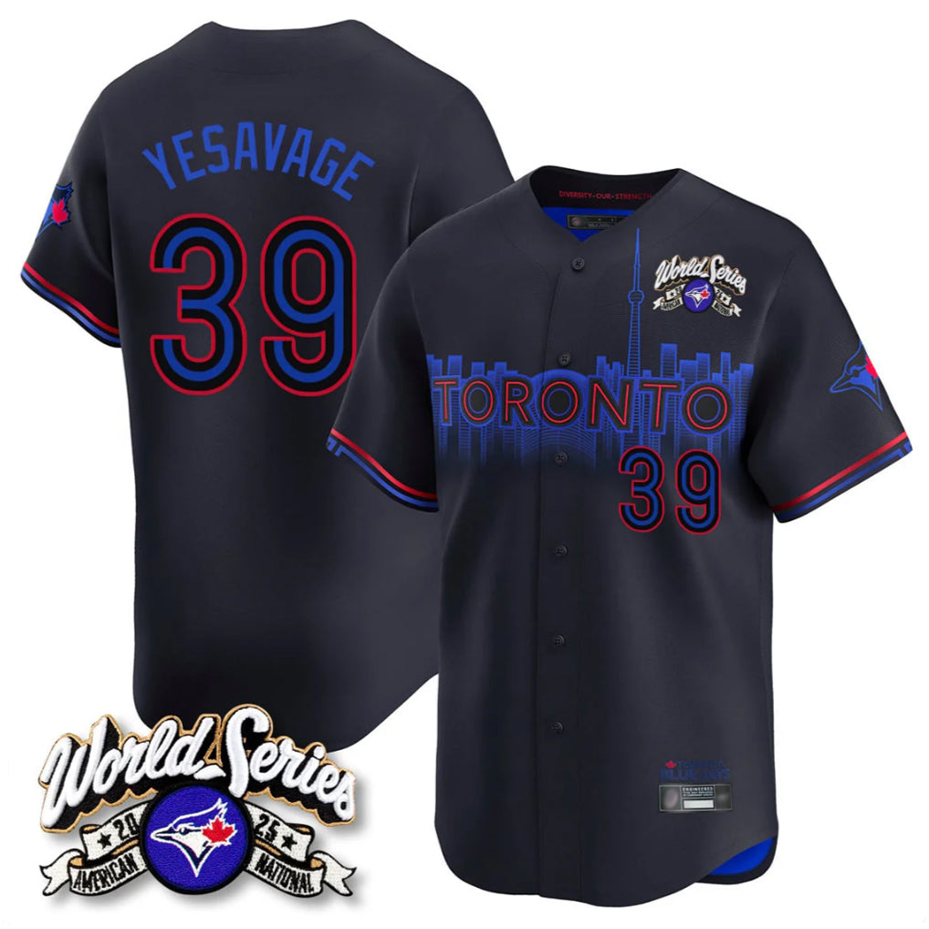 T.Blue Jays #39 Trey Yesavage Player Black 2025 American League Limited All Hdoa Stitched Jerseys