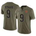C.Bears #9 Jim McMahon Player Olive Salute to Service Limited Game Hdoa Stitched Jerseys