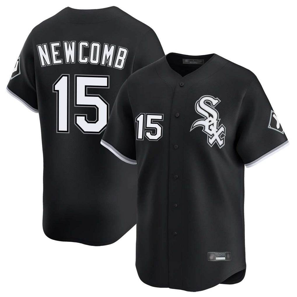 C.White Sox #15 Sean Newcomb Player Black Limited Home Hdoa Stitched Jerseys