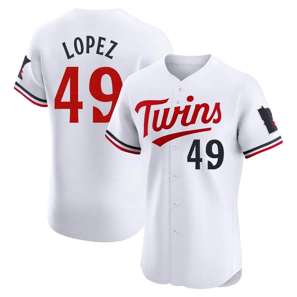 M.Twins #49 Pablo Lopez Player White Home Limited Elite Hdoa Stitched Jerseys