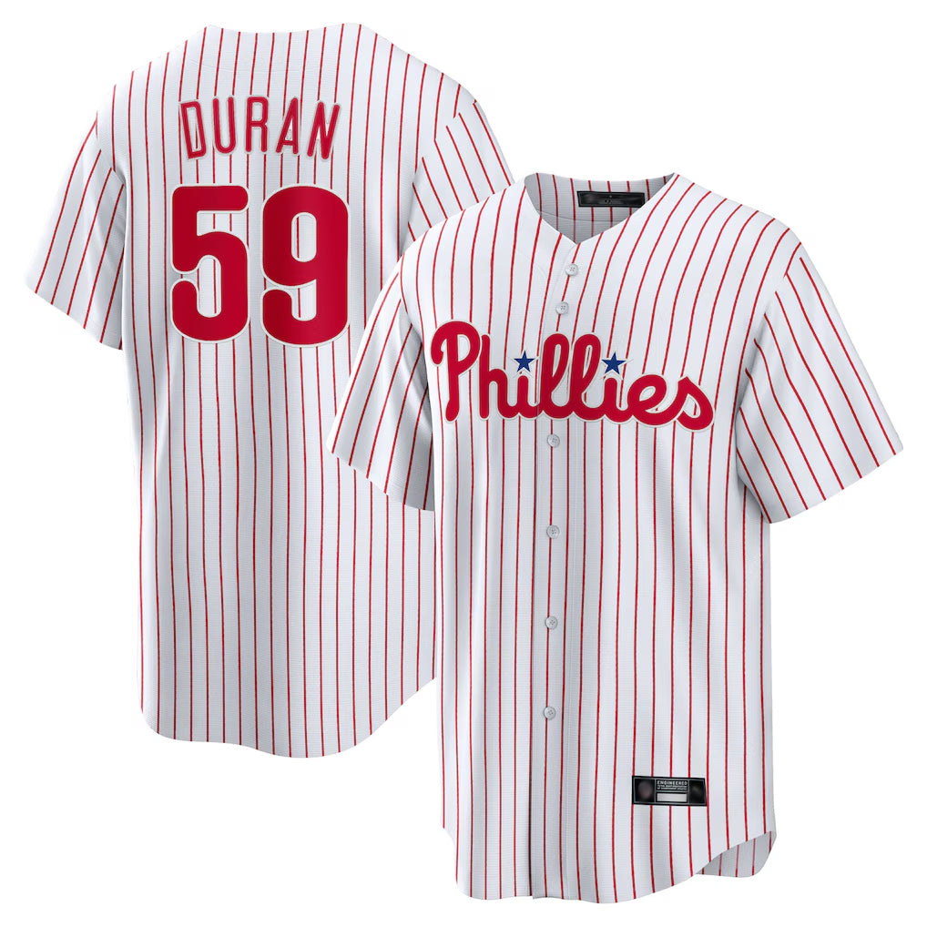 P.Phillies #59 Jhoan Duran Player White Home Game Hdoa Stitched Jerseys