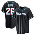 M.Marlins #26 Janson Junk Player Black Fashion Out Home Game Hdoa Stitched Jerseys