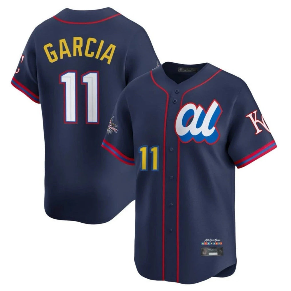 KC.Royals #11 Maikel Garcia Player Navy Limited American League All-Star Edition Hdoa Stitched Jerseys