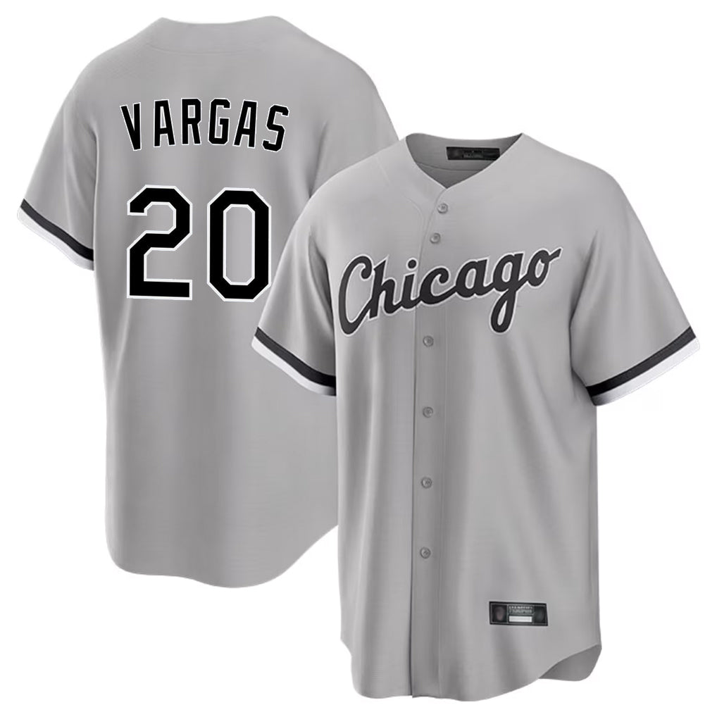 C.White Sox #20 Miguel Vargas Player Gray Home Game Hdoa Stitched Jerseys
