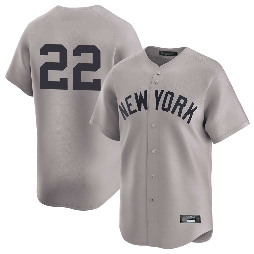 NY.Yankees #22 Ben Rice Player Gray Limited Hdoa Stitched Jerseys