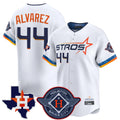 H.Astros #44 Yordan Alvarez Player White City Connect Texas Patch Vapor Premier Limited Home Hdoa Stitched Jerseys