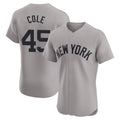 NY.Yankees #45 Gerrit Cole Player Gray Limited Elite Home Hdoa Stitched Jerseys
