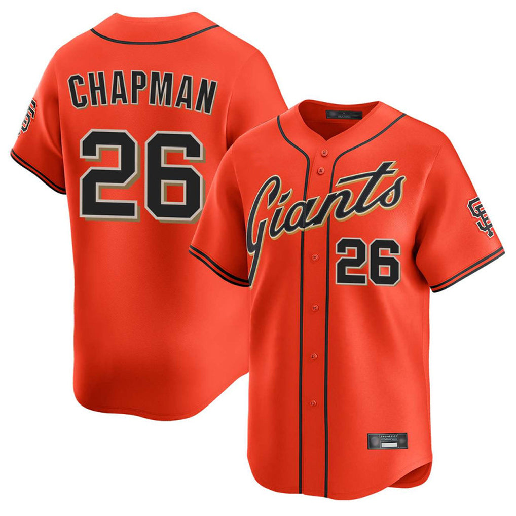 SF.Giants #26 Matt Chapman Player Orange Home Limited Hdoa Stitched Jerseys