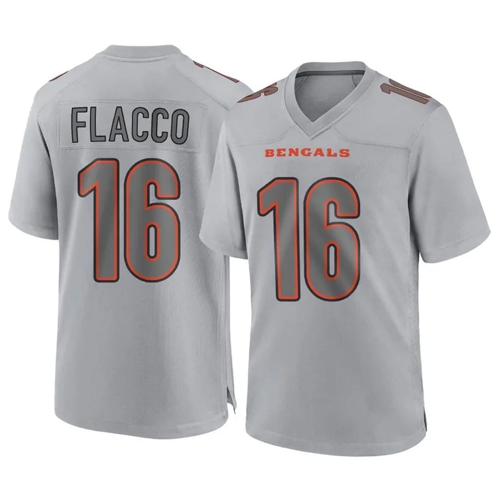 C.Bengals #16 Joe Flacco Player Gray Atmosphere Fashion Game Hdoa Stitched Jerseys