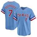 T.Rangers #7 Ivan Rodriguez Player Light Blue Cooperstown Collection Limited Hdoa Stitched Jerseys