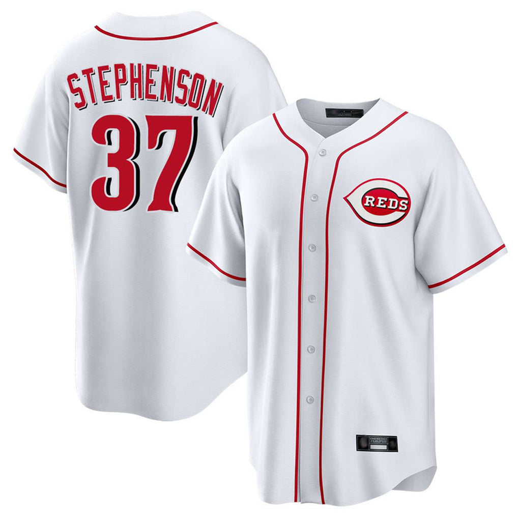 C.Reds #37 Tyler Stephenson Player White Game Home Hdoa Stitched Jerseys