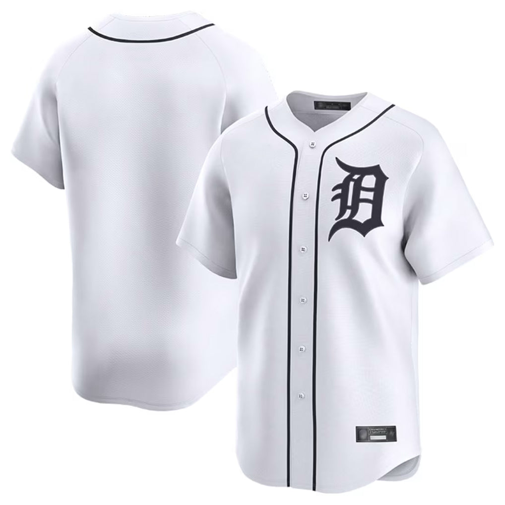 D.Tigers ## Tigers Blank Player White Home Limited Hdoa Stitched Jerseys