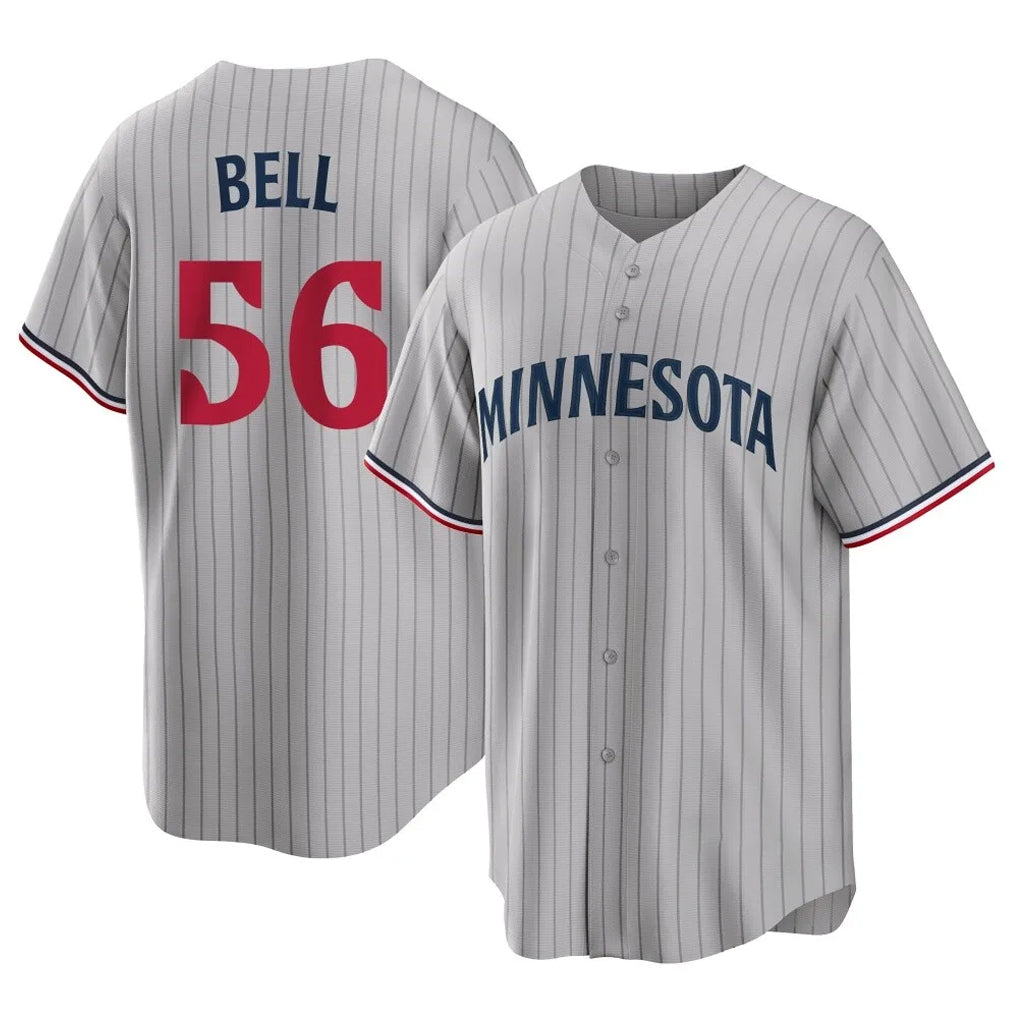 M.Twins #56 Josh Bell Player Gray Game Limited Home Hdoa Stitched Jerseys
